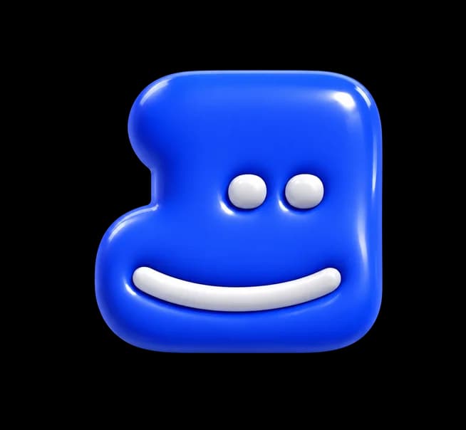 Cleetoo, a glossy blue mascot with a smile
