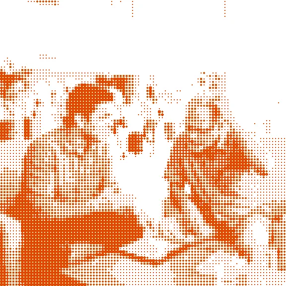Comic panel: Karan and a hotelier looking at papers across a table