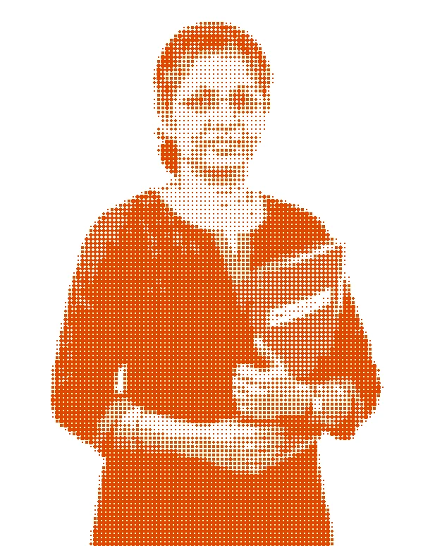 Halftone portrait of Priya Menon, a finance and accounts manager